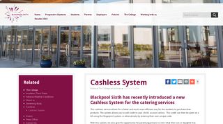Cashless System - The Blackpool Sixth Form College