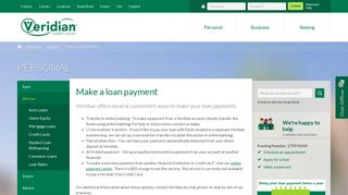 Make A Loan Payment - Veridian Credit Union
