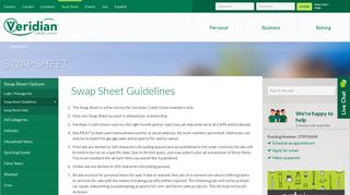 Guidelines – View Swap Sheet User Guidelines and Rules – Veridian