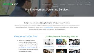 Background Screening Services - Verified First