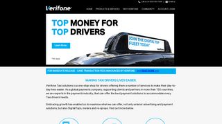 Verifone Taxi Solutions: London UK Taxi Payment System