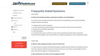 FAQs | Verify Students