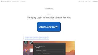 Verifying Login Information : Steam For Mac - camforttk's blog