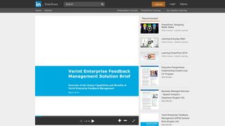 Verint Enterprise Feedback Management (EFM) Solution Brief ...