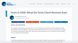 Verio In 2019: What Do Verio Client Reviews Say? - WhoIsHostingThis