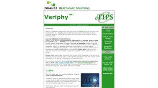 Nuance Veriphy eTIPS Newsletter