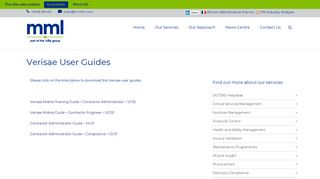 Verisae User Guides - MML - Maintenance Management Ltd.