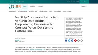 VeriShip Announces Launch of VeriShip Data Bridge, Empowering ...