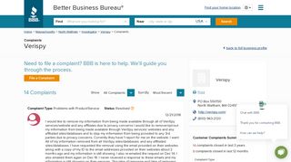Verispy | Complaints | Better Business Bureau® Profile