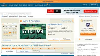 Can anyone login to the Manhattanprep GMAT Student center? : Off ...