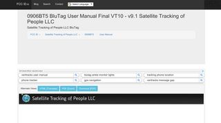 0906BT5 BluTag User Manual Final VT10 - v9.1 Satellite Tracking of ...