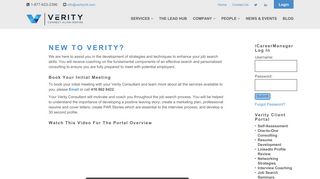 Verity International | Client Portal | Log on
