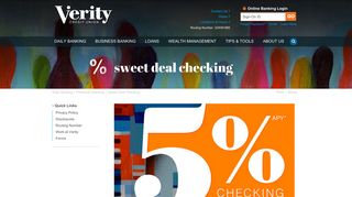 Sweet Deal Checking | Verity Credit Union | Seattle, WA - Lynnwood ...