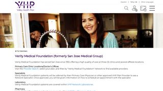 Verity Medical Foundation (formerly San Jose Medical Group) - Valley ...