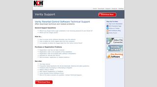 Verity Parental Control Software Technical Support - NCH Software