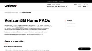 Verizon 5G Home FAQs | Verizon Wireless
