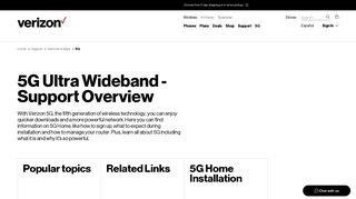 5G Ultra Wideband Support Overview | Verizon Wireless