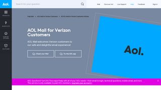 AOL Mail for Verizon Customers Articles - AOL Help