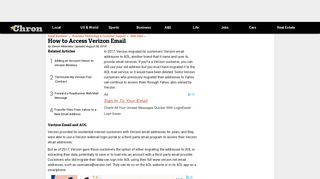 How to Access Verizon Email | Chron.com