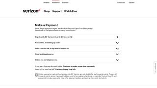 Verizon Quick & Easy Bill Payment | Verify Account