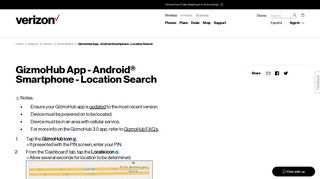 GizmoHub App - Android Smartphone - Location Search | Verizon ...