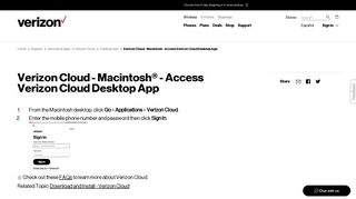 Verizon Cloud - Macintosh - Access Verizon Cloud Desktop App ...