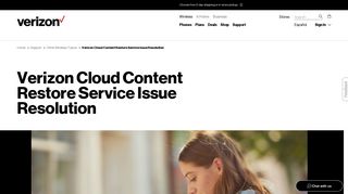 Verizon Cloud Content Restore Service Issue Resolution | Verizon ...