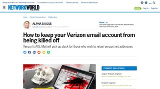 How to keep your Verizon email account from being killed off | Network ...