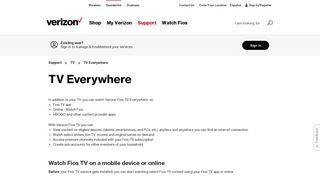 Watch Fios TV Everywhere | Verizon TV Support