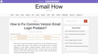 How to Fix Common Verizon Email Login Problem? - Tips & Tricks