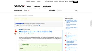 Why can't I connect to Facebook on 4G? | Verizon Community