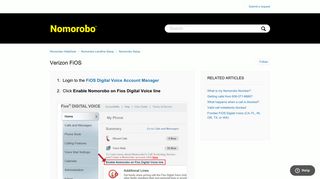Verizon FiOS – Nomorobo HelpDesk
