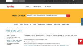 Manage FiOS Digital Voice Online, by Smartphone or by Set-Top Box ...