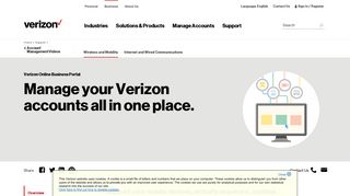 Manage Your Verizon Business Account | Verizon Enterprise Solutions