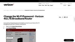 Change the Wi-Fi Password - Verizon 4G LTE Broadband Router ...