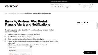 Hum+ by Verizon - Web Portal - Manage Alerts and Notifications ...