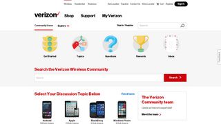 Verizon Community: Welcome