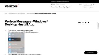 Verizon Messages - Windows Desktop - Install App | Verizon Wireless