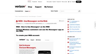 WEB - Use Messages+ on the Web | Verizon Community