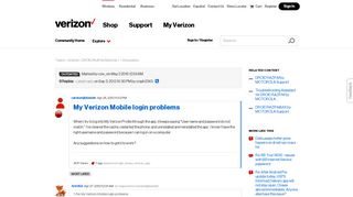 My Verizon Mobile login problems | Verizon Community