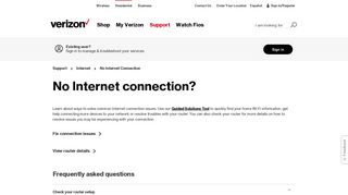 No Internet Connection | Verizon Internet Support