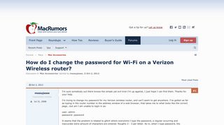 How do I change the password for Wi-Fi on a Verizon Wireless ...