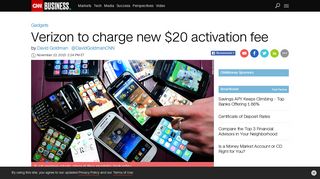 Verizon to charge new $20 activation fee - Business - CNN.com