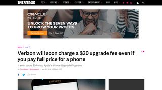Verizon will soon charge a $20 upgrade fee even if you pay full price ...