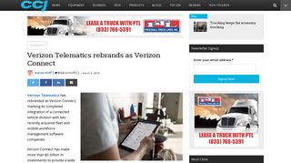 Verizon Telematics rebrands itself as Verizon Connect
