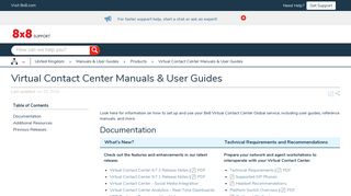 Virtual Contact Center Manuals & User Guides - 8x8 Support