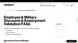 Employee Military Discounts Employment ... - Verizon Wireless