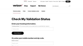 Employment validation status check | Verizon Wireless