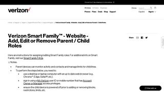 Verizon Smart Family - Website - Add, Edit or ... - Verizon Wireless