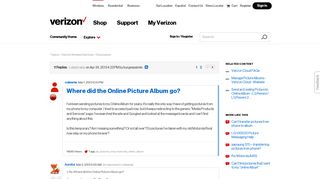 Where did the Online Picture Album go? - Verizon Community ...